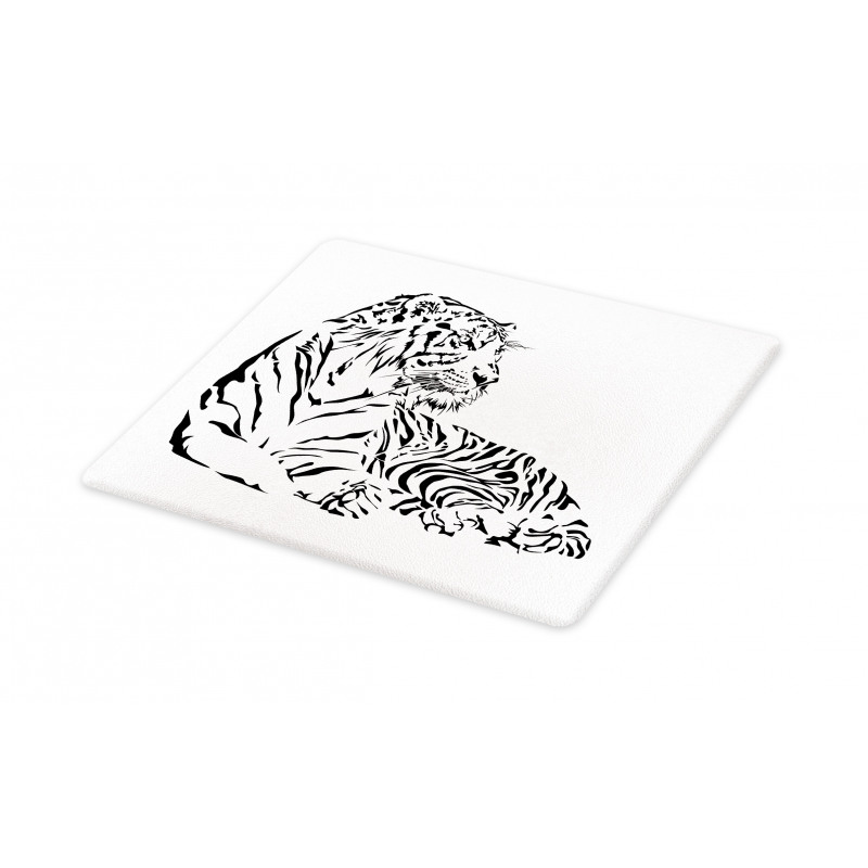 Safari Animal Sitting Cutting Board