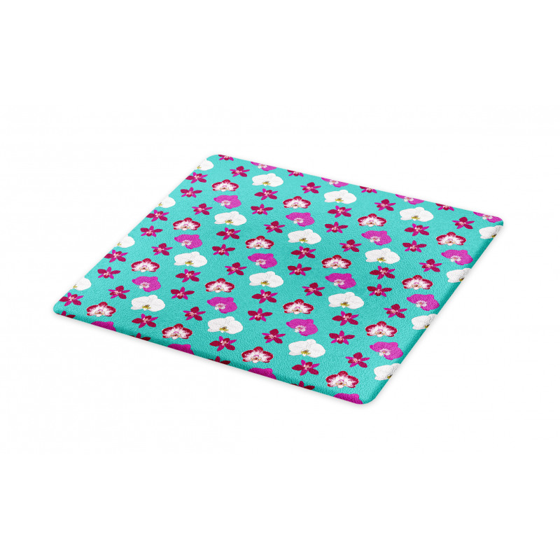 Vibrant Tropical Flowers Cutting Board