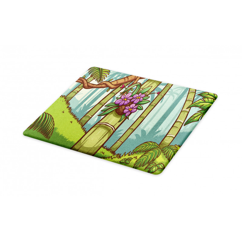 Colorful Jungle Cartoon Cutting Board