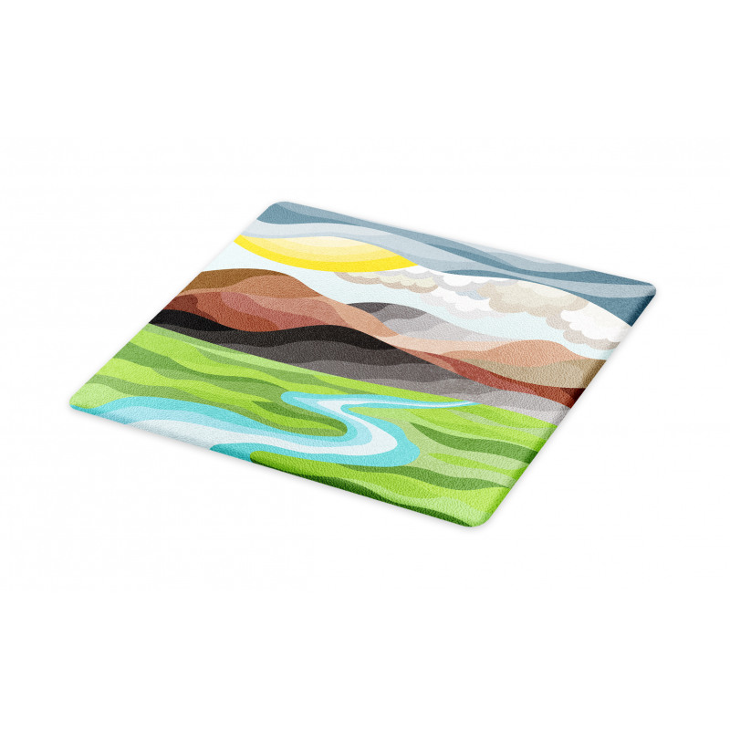 Abstract Mountains River Cutting Board