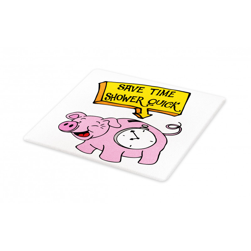 Save Time Shower Quick Piggy Cutting Board
