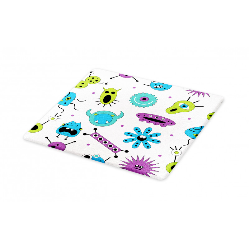 Colorful Monster Design Virus Cutting Board