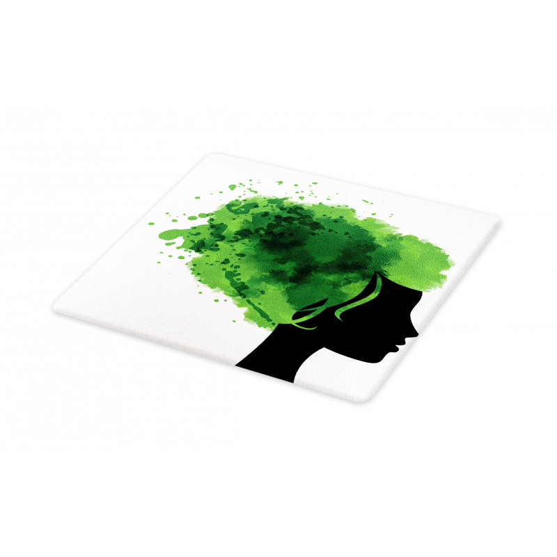 Tree Bushes Green Hair Cutting Board