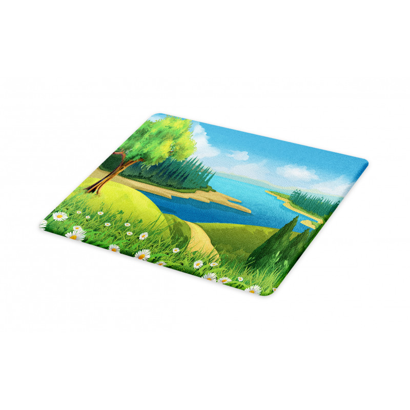 Cartoon Landscape Pattern Cutting Board