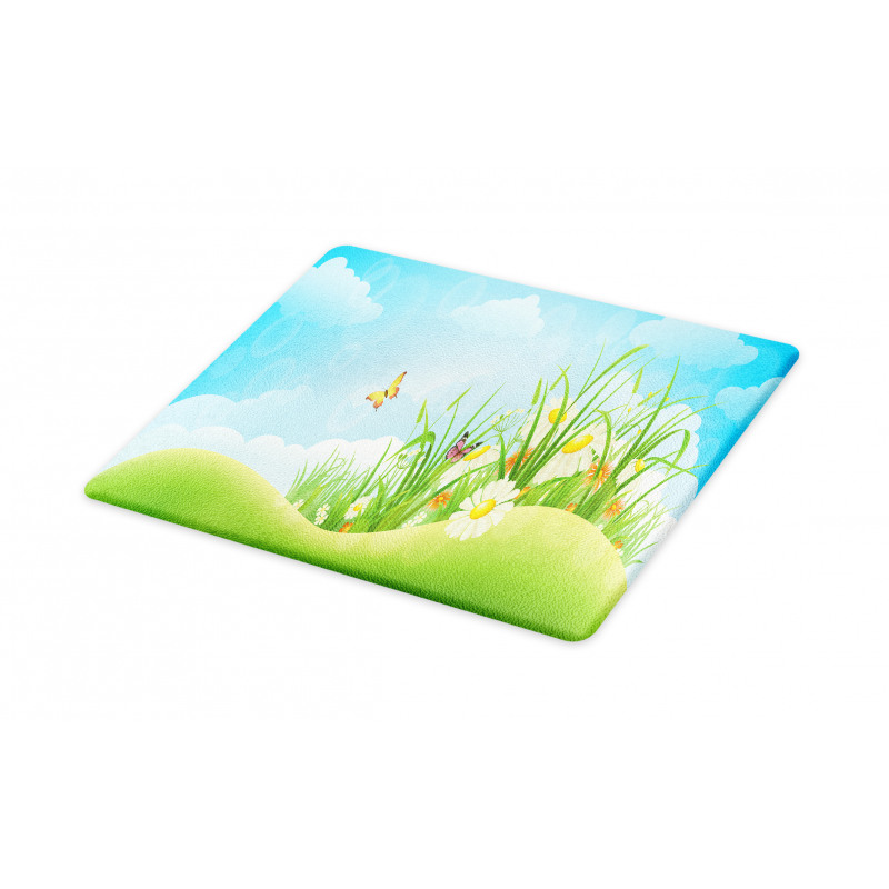 Spring Meadow Hills Cartoon Cutting Board