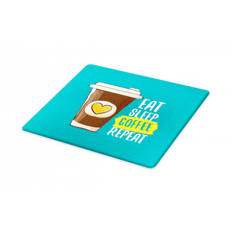 Eat Sleep Coffee Time Repeat Cutting Board