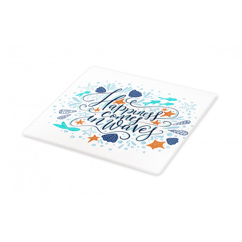 Hand-drawn Phrase Fish Cutting Board