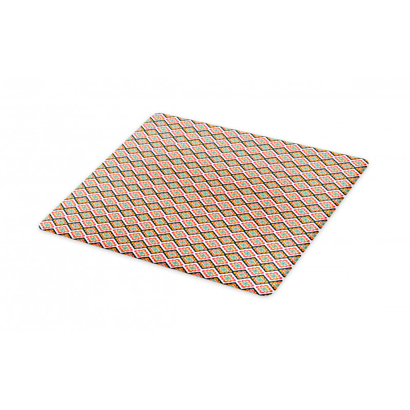 Checkered Folkloric Vibrant Cutting Board