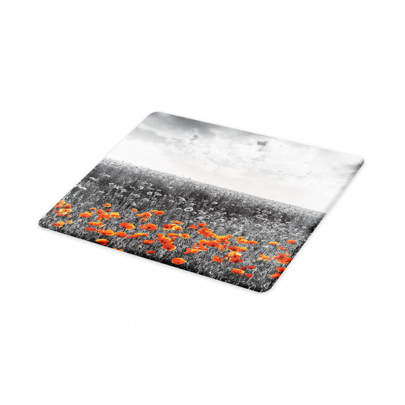 Flower Field Greyscale Design Cutting Board