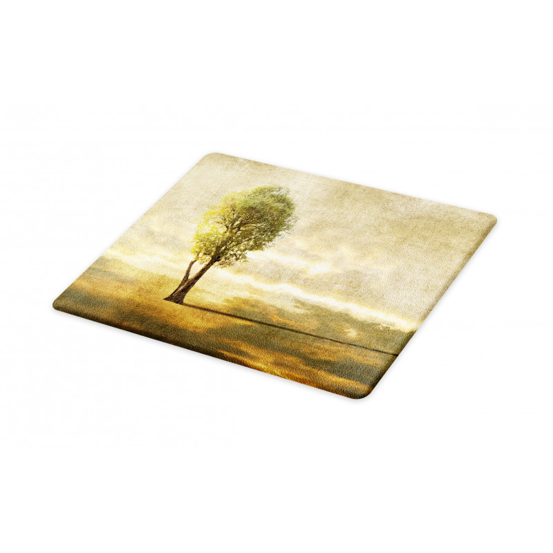 Lonely Tree in Beige Tones Cutting Board