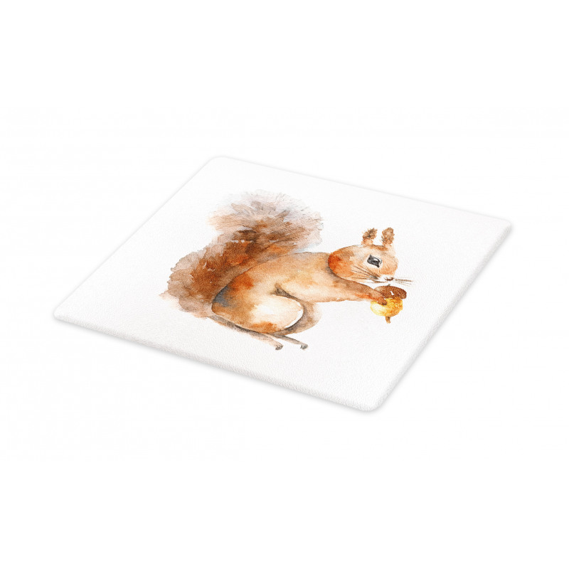 Watercolor Rodent Animal Cutting Board