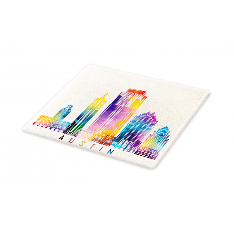 Outlined Monuments Skylines Cutting Board