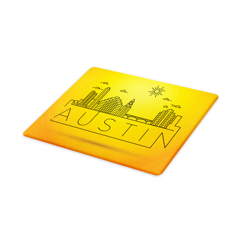 Minimal Texas Linear Skyline Cutting Board