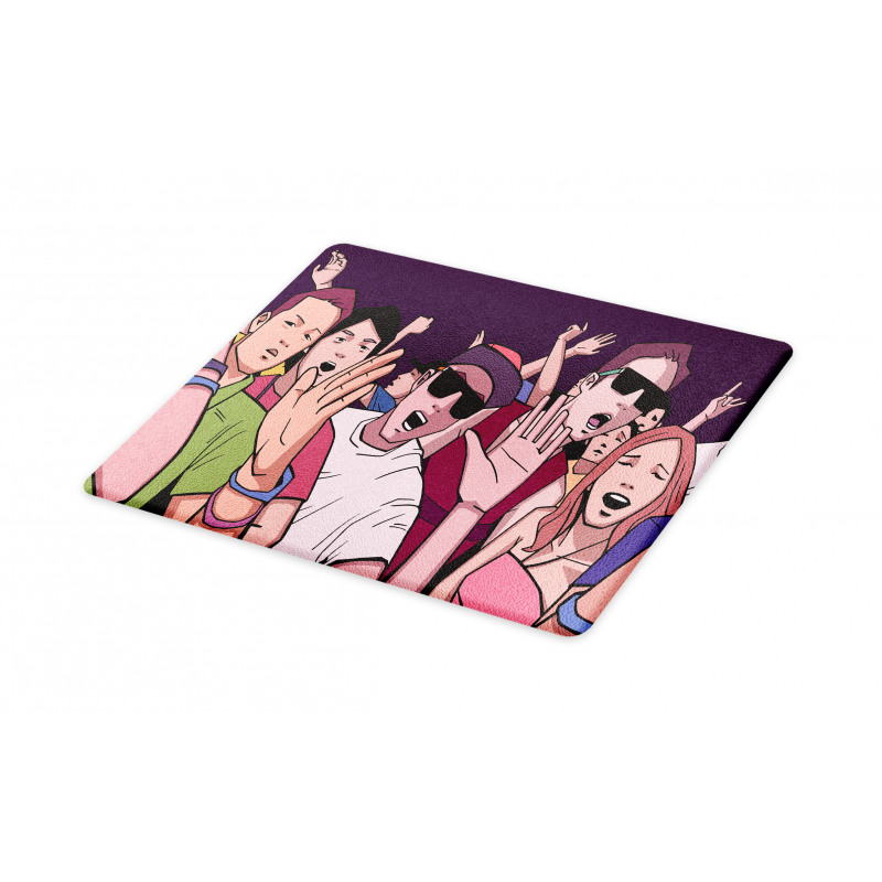 Music Festival Cartoon Image Cutting Board