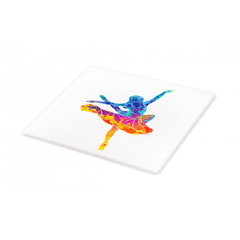 Colorful Ballerina Girl Pose Cutting Board