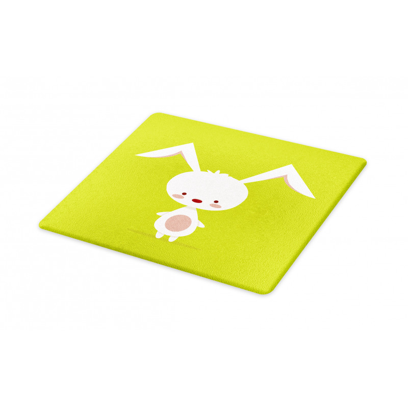 Cartoon Character on Green Cutting Board