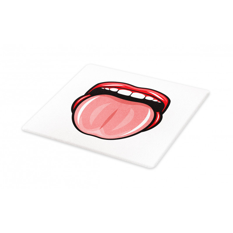 Open Mouth Tongue out Image Cutting Board