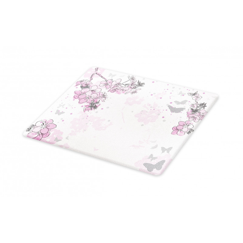 Spring Motif Outline Cutting Board