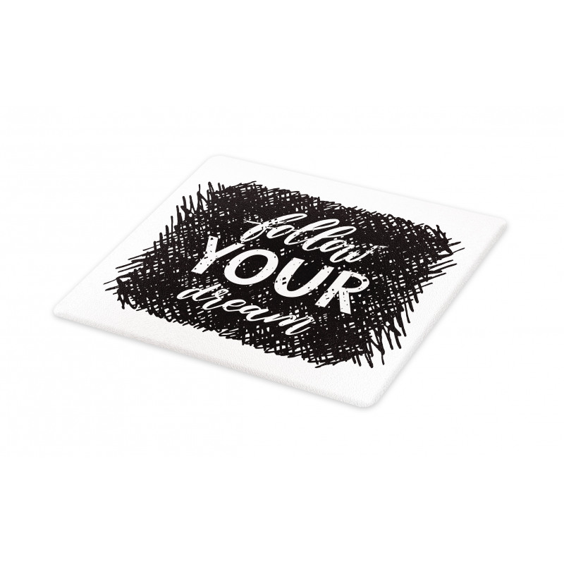 Words Grunge Black Scribble Cutting Board