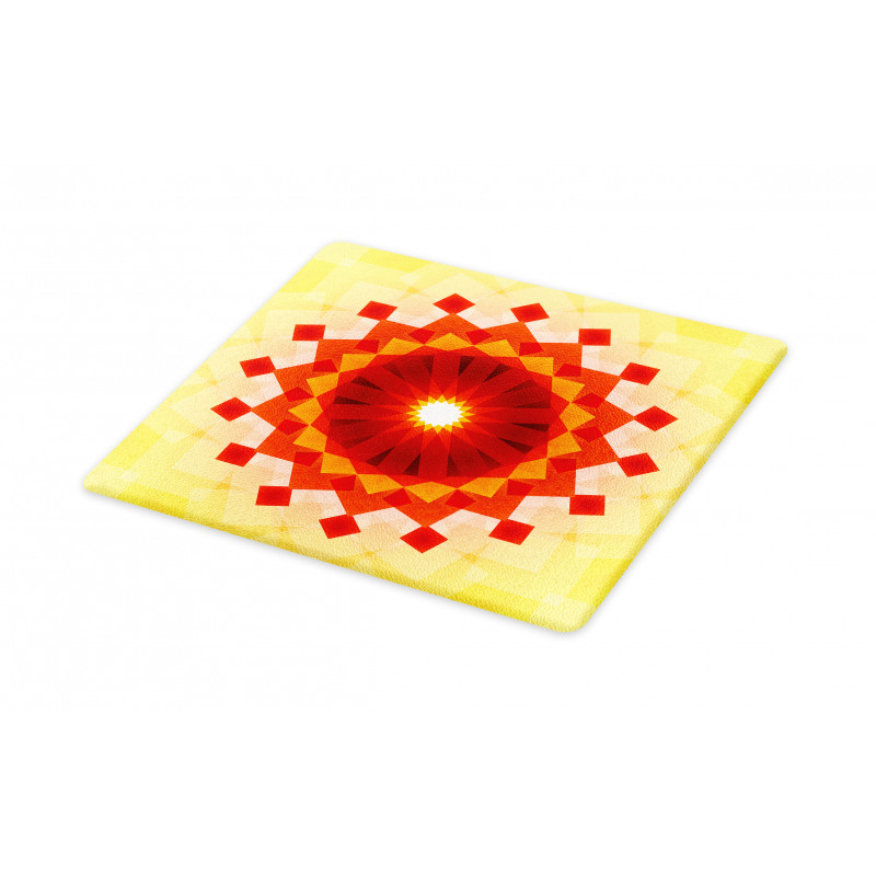 Fluorescent Rays Squares Cutting Board