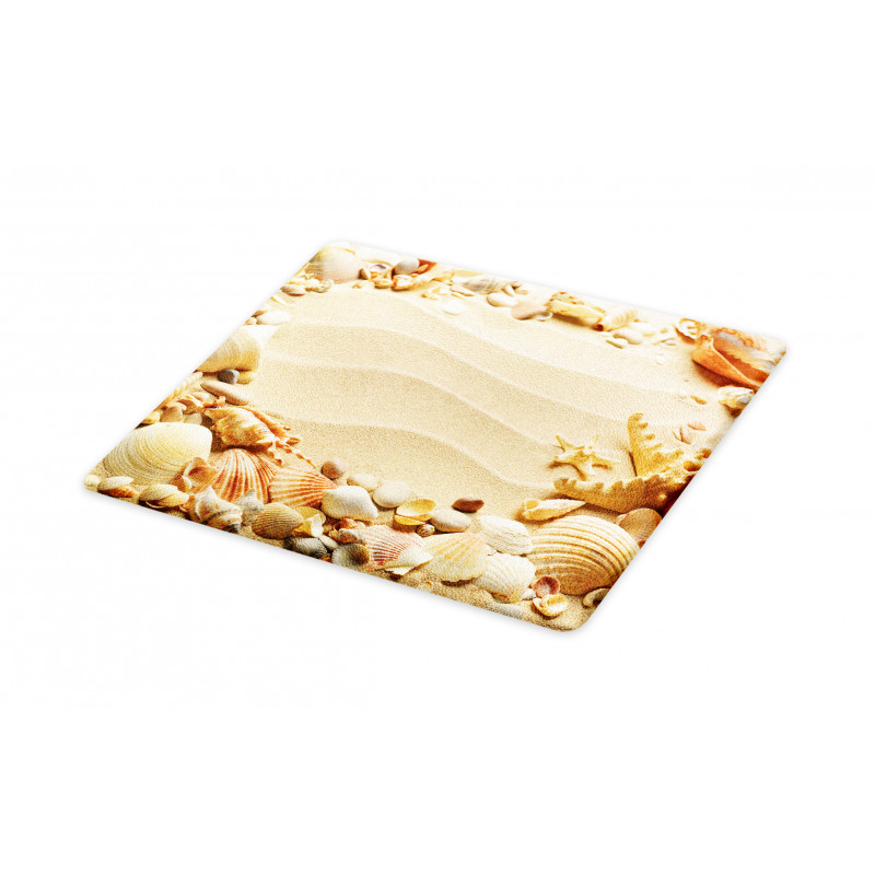 Blurry Ocean Seashells Sandy Cutting Board