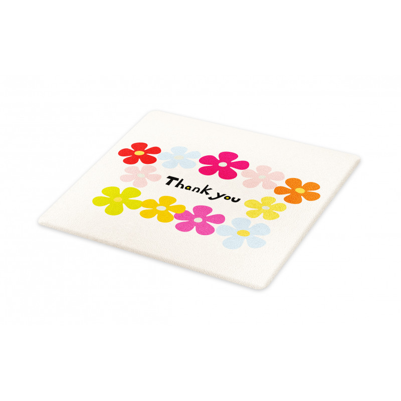 Simple Colorful Flowers Cutting Board