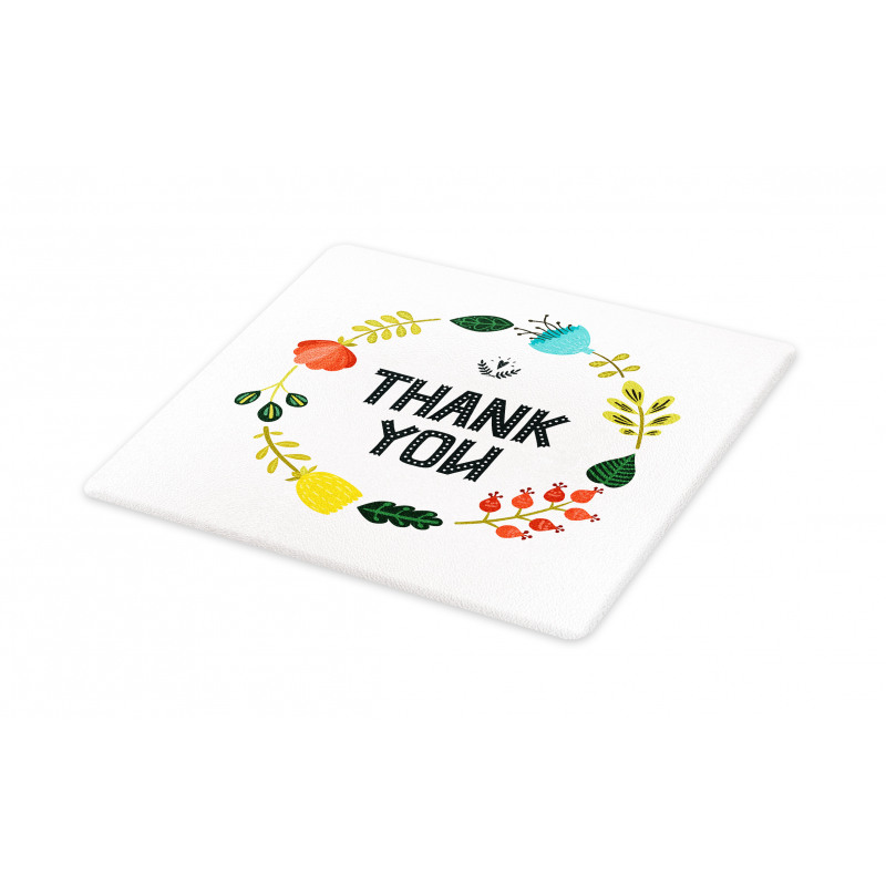 Typography Floral Wreath Cutting Board