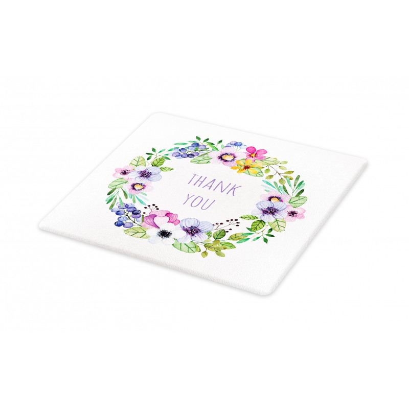 Spring Wreath Simple Word Cutting Board