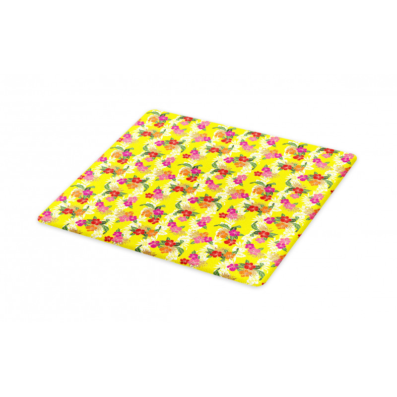 Tropical Flowers Art Cutting Board