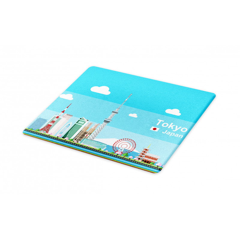 Cartoon Japan Sightseeing Cutting Board