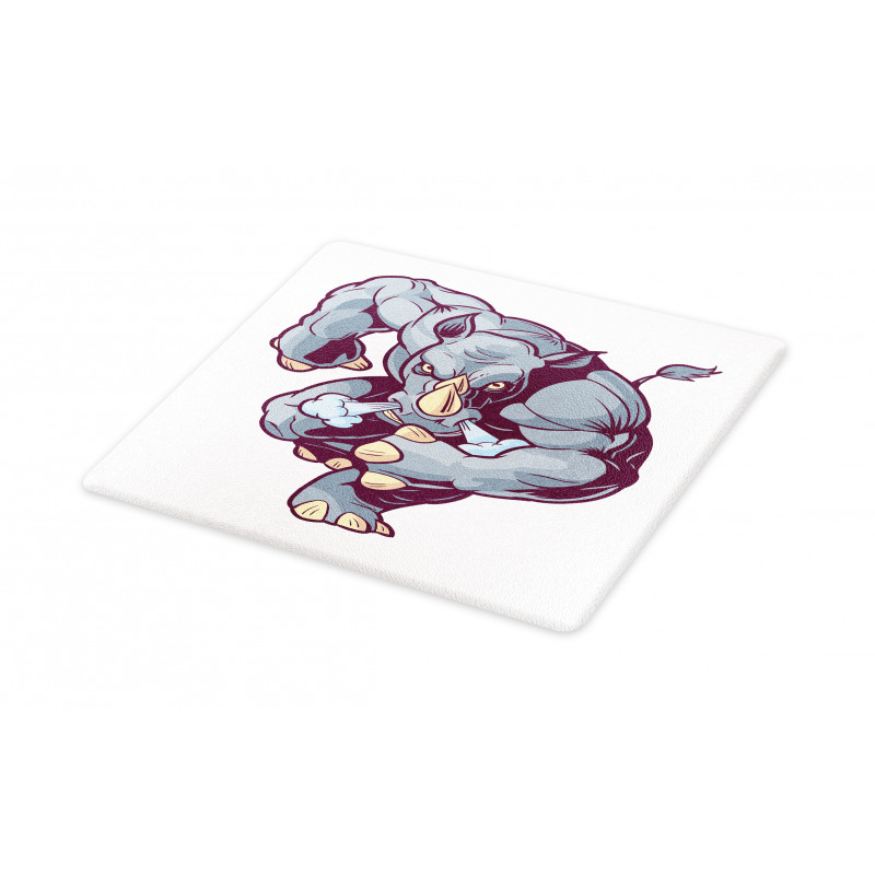 Anthropomorphic Mascot Run Cutting Board