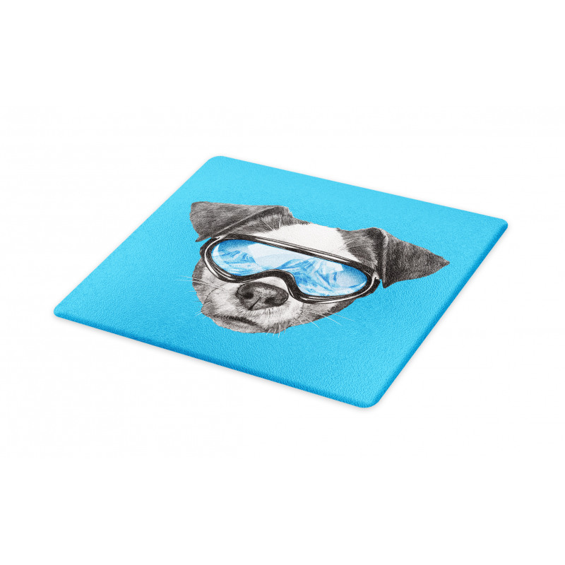 Skiing Cool Doggie Cutting Board