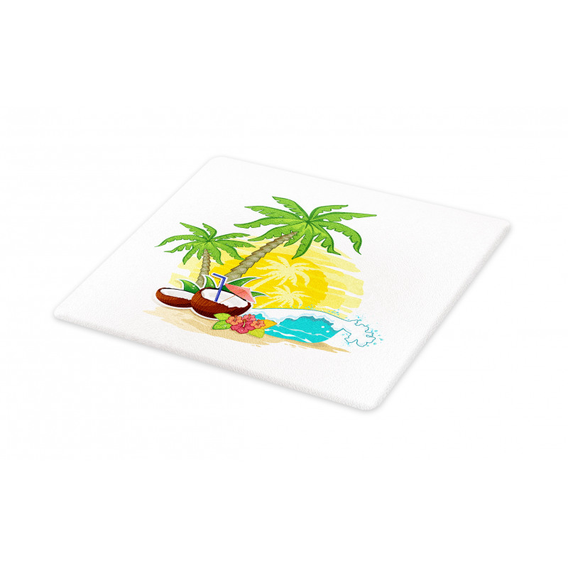 Coconut Drink Palms Cutting Board