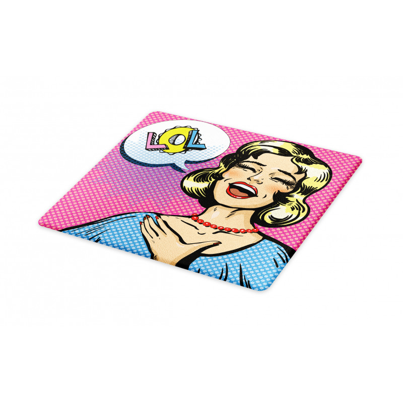 Laughing Woman with Closed Eyes Cutting Board