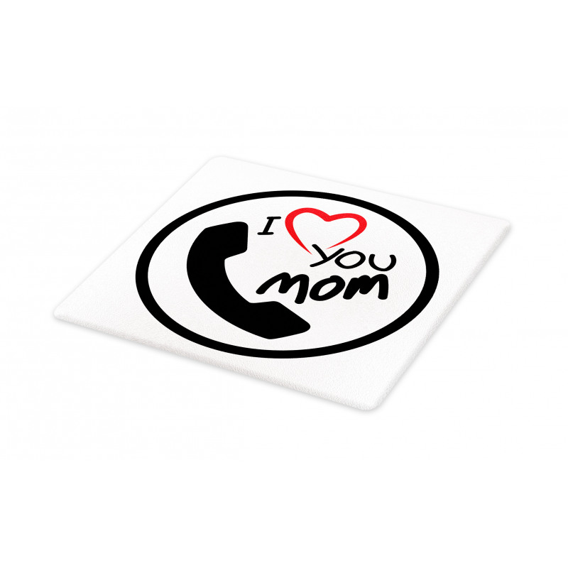 I Love You Mom Message Cutting Board