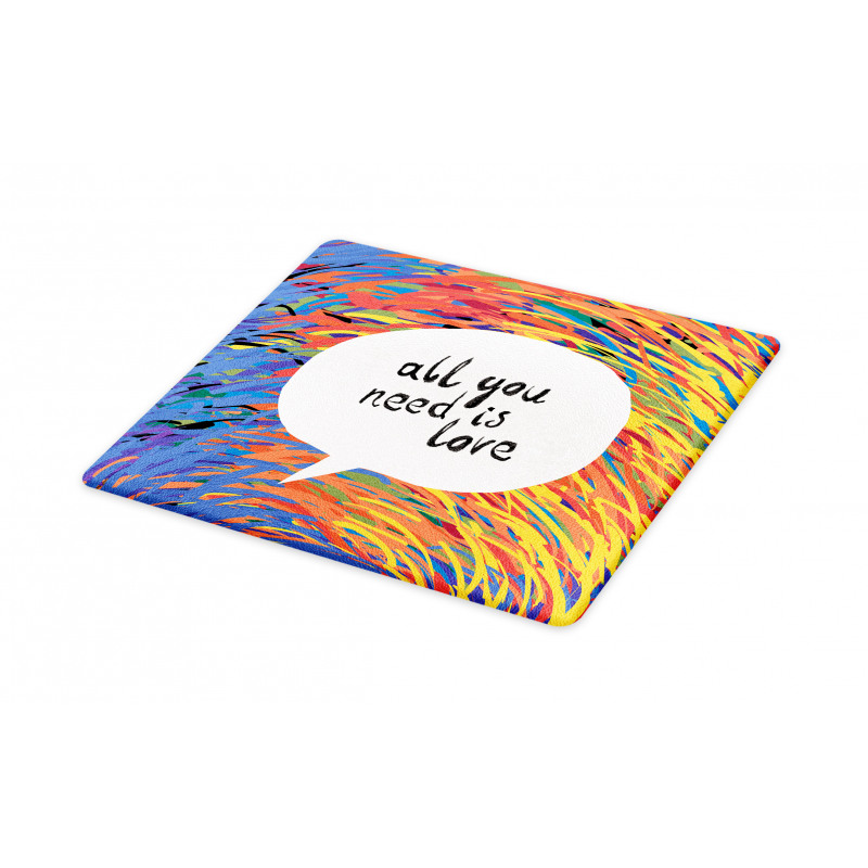 Watercolored Speech Bubble Cutting Board