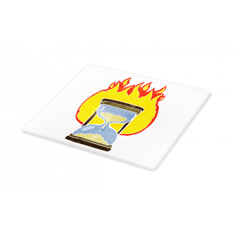 Retro Hourglass on Fire Cutting Board