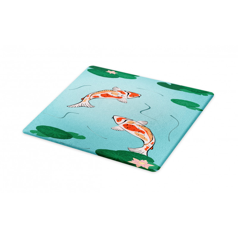 Japanese Koi Swimming Pond Cutting Board