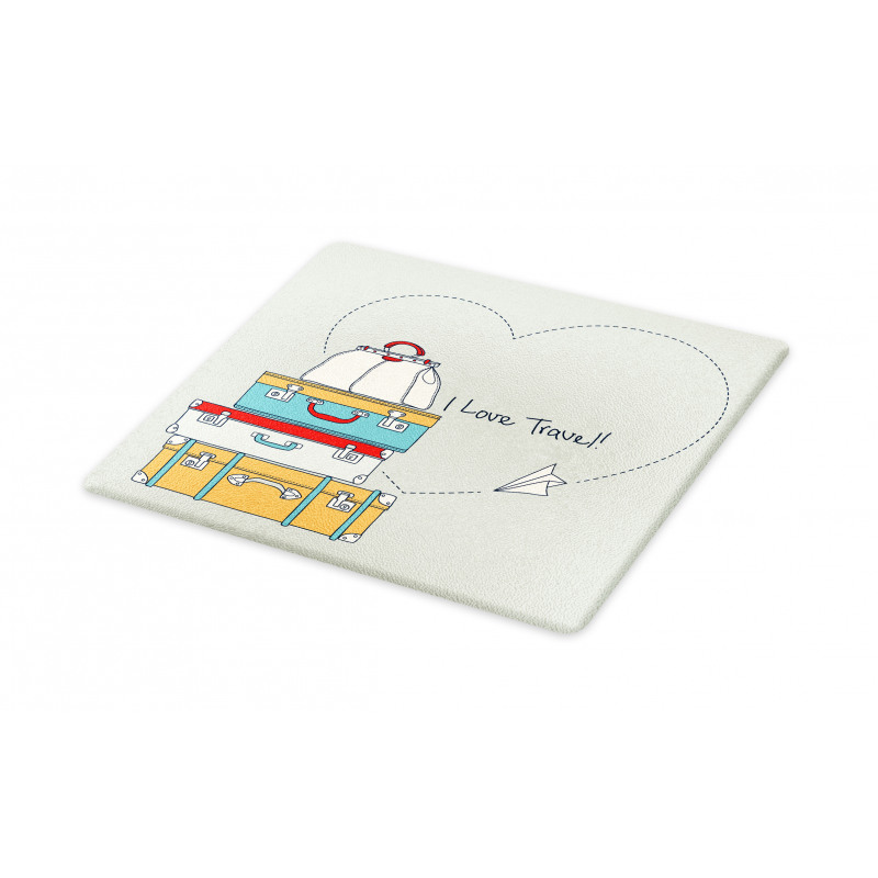 Flying Paper Plane Words Cutting Board