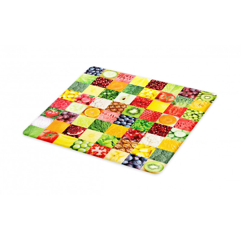 Healthy Fresh Food Squares Cutting Board