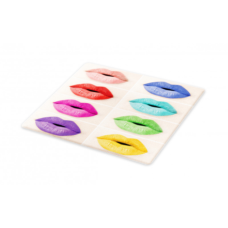 Several Color Lips Palette Cutting Board