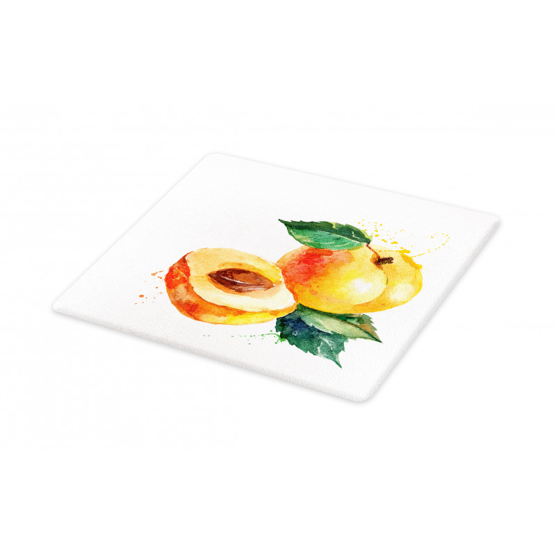 Watercolor Half Apricot Cutting Board