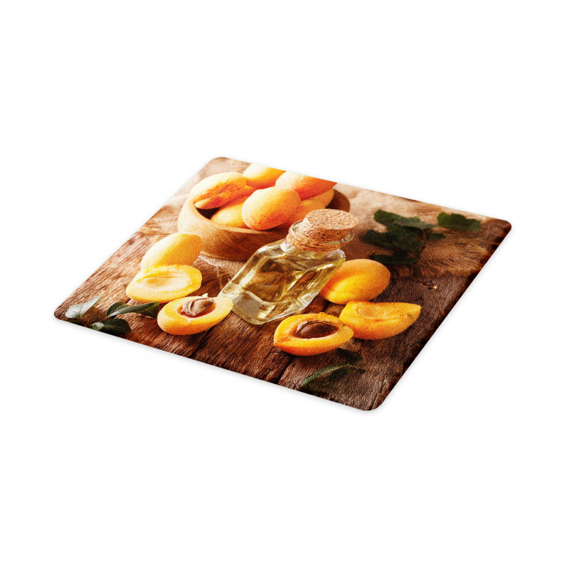 Fresh Apricots and Oil Jar Cutting Board