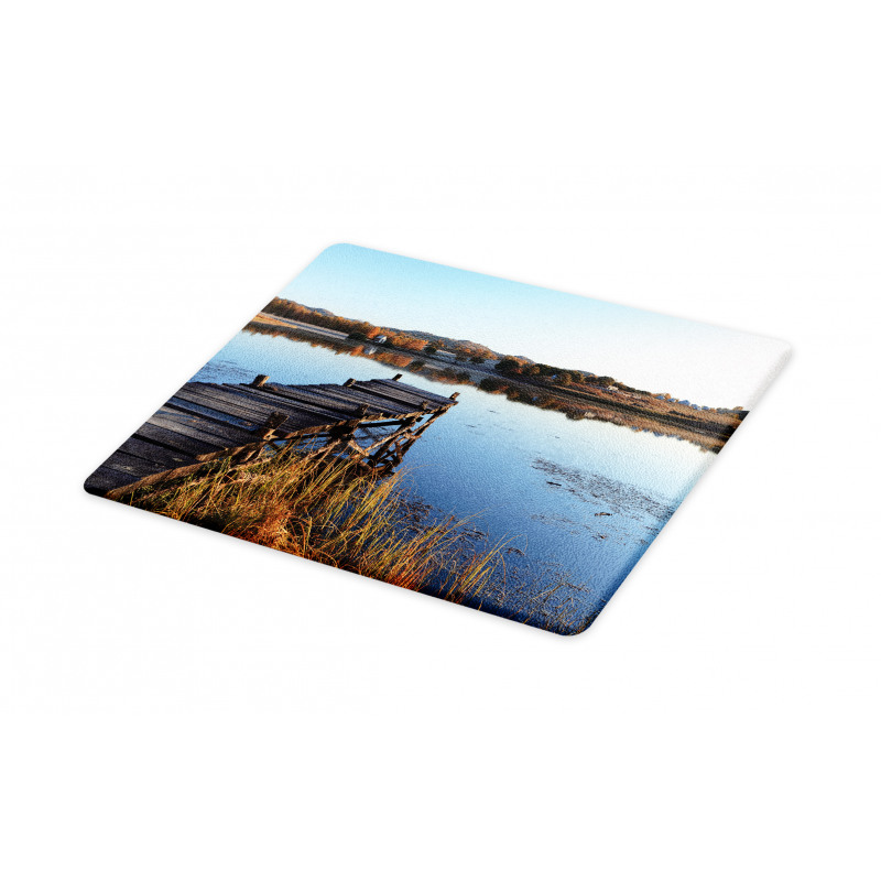 Tranquil Lake Idyllic Pier Cutting Board