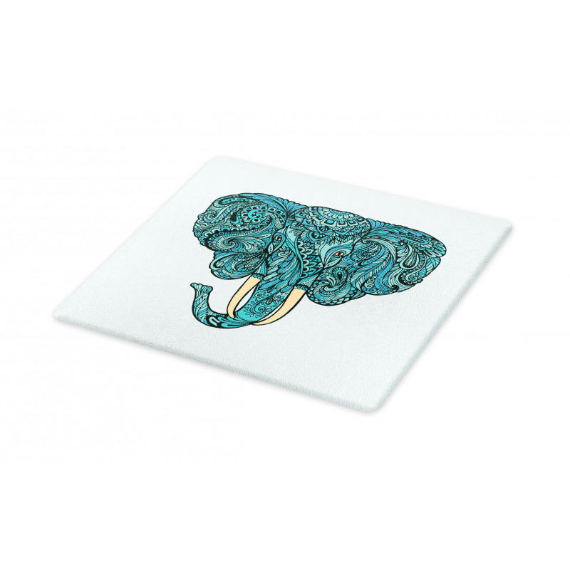 Elephant Head Motif Pattern Cutting Board