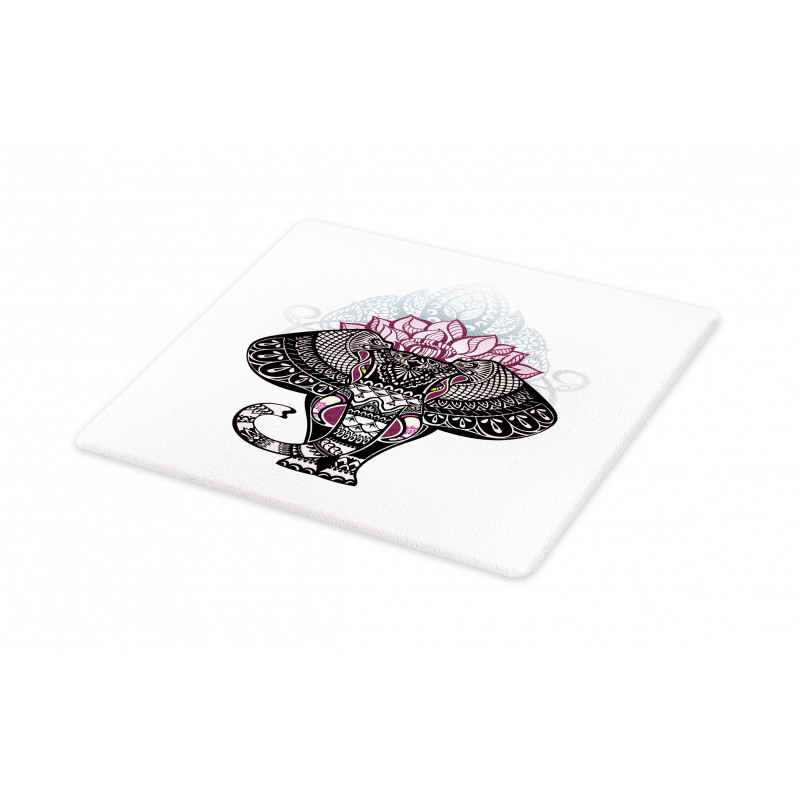 Elephant with Floral Crown Cutting Board