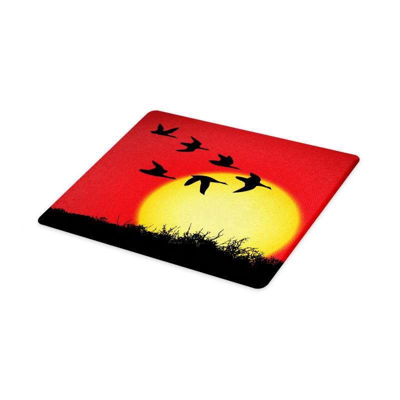 Skein of Geese Migrate Sunset Cutting Board