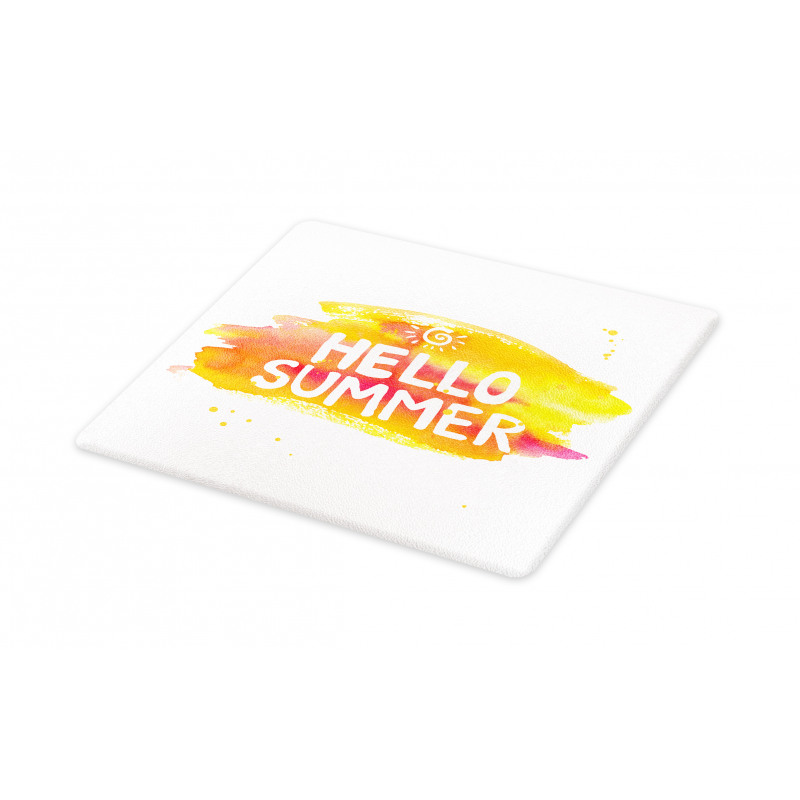 Sun Pattern Hello Summer Cutting Board