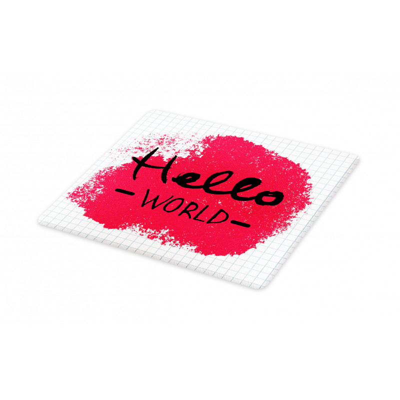 Hello World Calligraphy Art Cutting Board