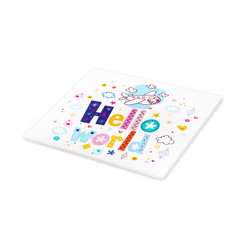 Childish Hello World Phrase Cutting Board